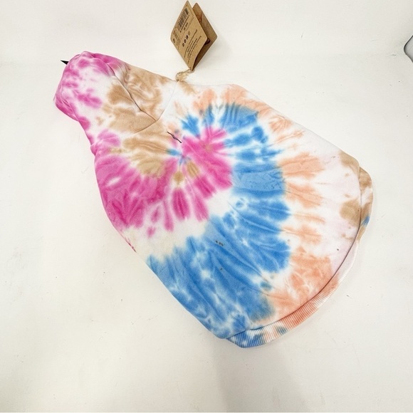 New FOUND MY ANIMAL Multicolor Tie Dye Hoodie Cotton Fleece Size Medium - Picture 3 of 14